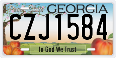 GA license plate CZJ1584