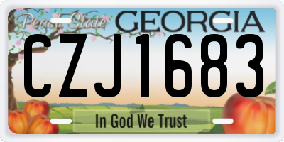 GA license plate CZJ1683