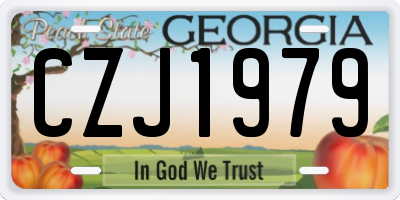 GA license plate CZJ1979