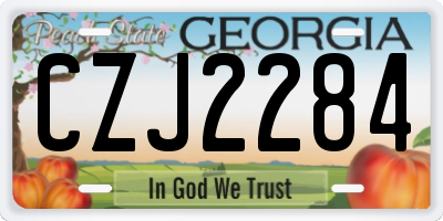 GA license plate CZJ2284
