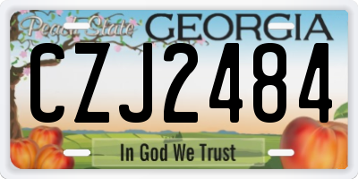 GA license plate CZJ2484