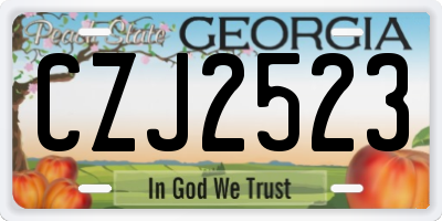 GA license plate CZJ2523