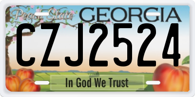 GA license plate CZJ2524