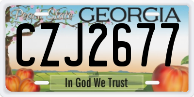GA license plate CZJ2677