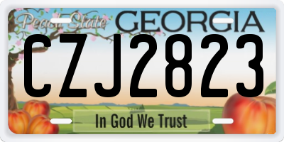 GA license plate CZJ2823