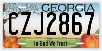 GA license plate CZJ2867