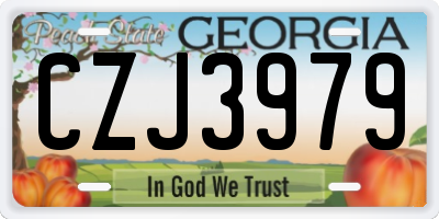 GA license plate CZJ3979