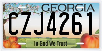 GA license plate CZJ4261