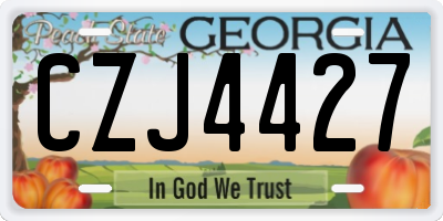 GA license plate CZJ4427