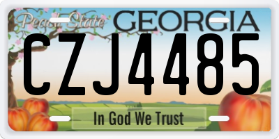 GA license plate CZJ4485