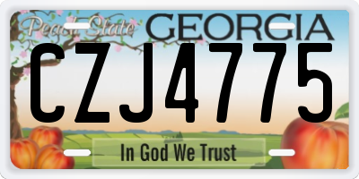 GA license plate CZJ4775