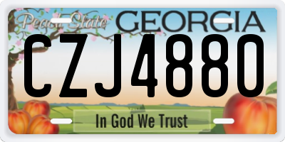 GA license plate CZJ4880