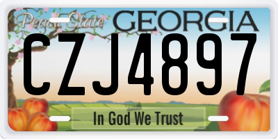 GA license plate CZJ4897