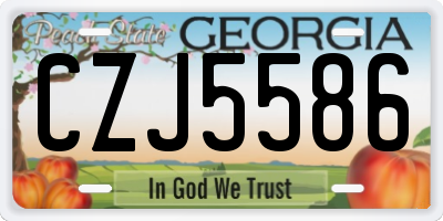 GA license plate CZJ5586