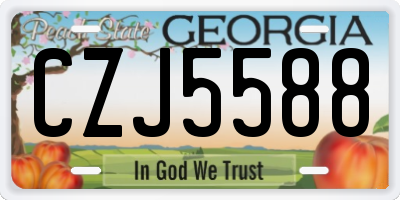 GA license plate CZJ5588