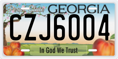 GA license plate CZJ6004