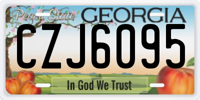 GA license plate CZJ6095