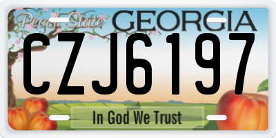 GA license plate CZJ6197