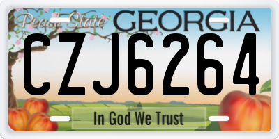 GA license plate CZJ6264