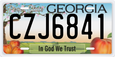 GA license plate CZJ6841