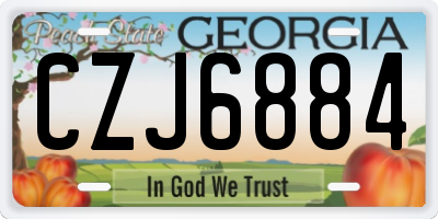 GA license plate CZJ6884