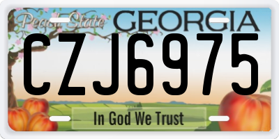 GA license plate CZJ6975