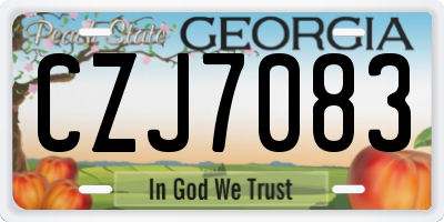 GA license plate CZJ7083