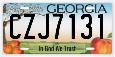 GA license plate CZJ7131