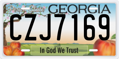 GA license plate CZJ7169