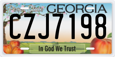 GA license plate CZJ7198