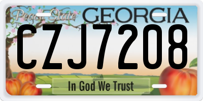 GA license plate CZJ7208