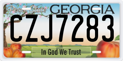 GA license plate CZJ7283