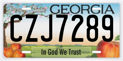 GA license plate CZJ7289