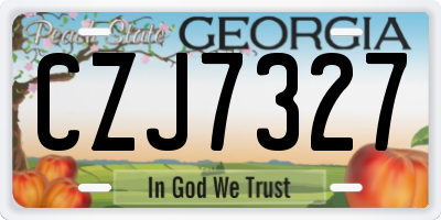 GA license plate CZJ7327