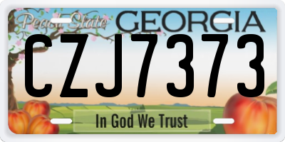 GA license plate CZJ7373