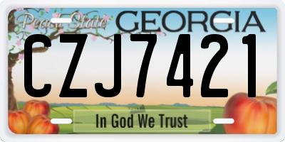 GA license plate CZJ7421
