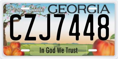 GA license plate CZJ7448