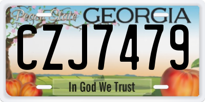 GA license plate CZJ7479