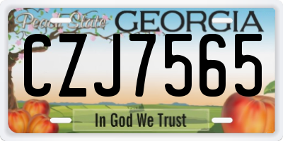 GA license plate CZJ7565