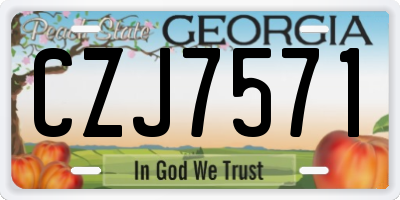 GA license plate CZJ7571