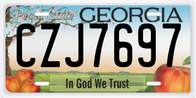 GA license plate CZJ7697