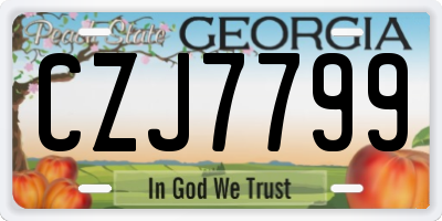 GA license plate CZJ7799