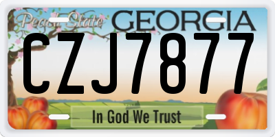 GA license plate CZJ7877