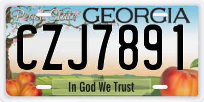 GA license plate CZJ7891