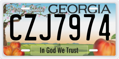 GA license plate CZJ7974