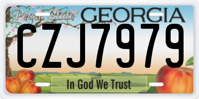 GA license plate CZJ7979