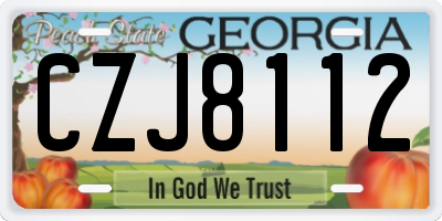 GA license plate CZJ8112