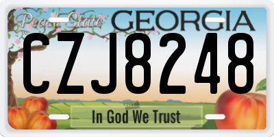 GA license plate CZJ8248