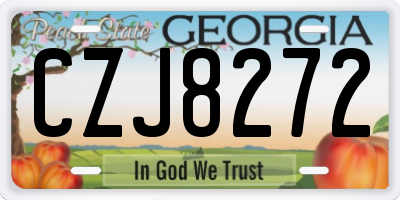 GA license plate CZJ8272