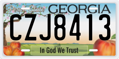 GA license plate CZJ8413